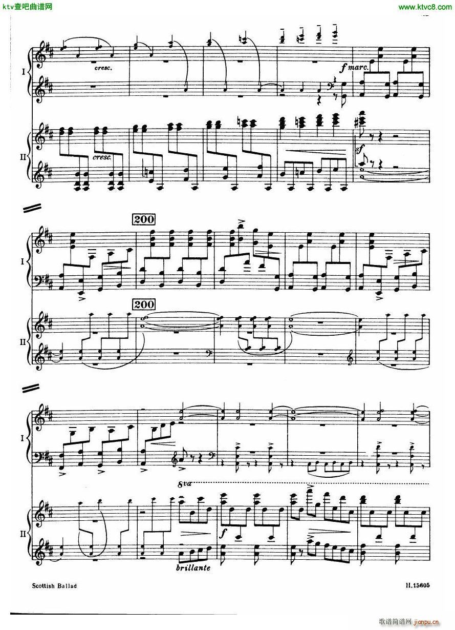 Britten Scottish Ballad op 26 arr for 2 pianos(V)22