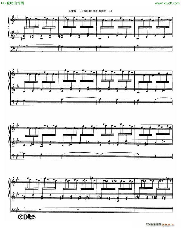 Dupr Prelude Fugue in G minor Op 7 No 3(V)3