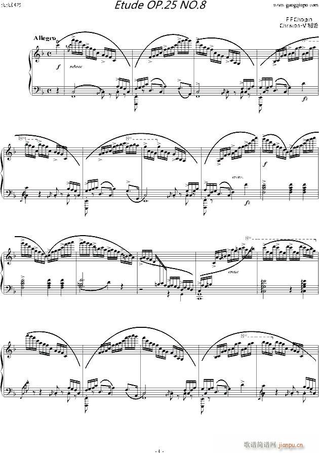 Ф Etude OP 10 No 8(V)1