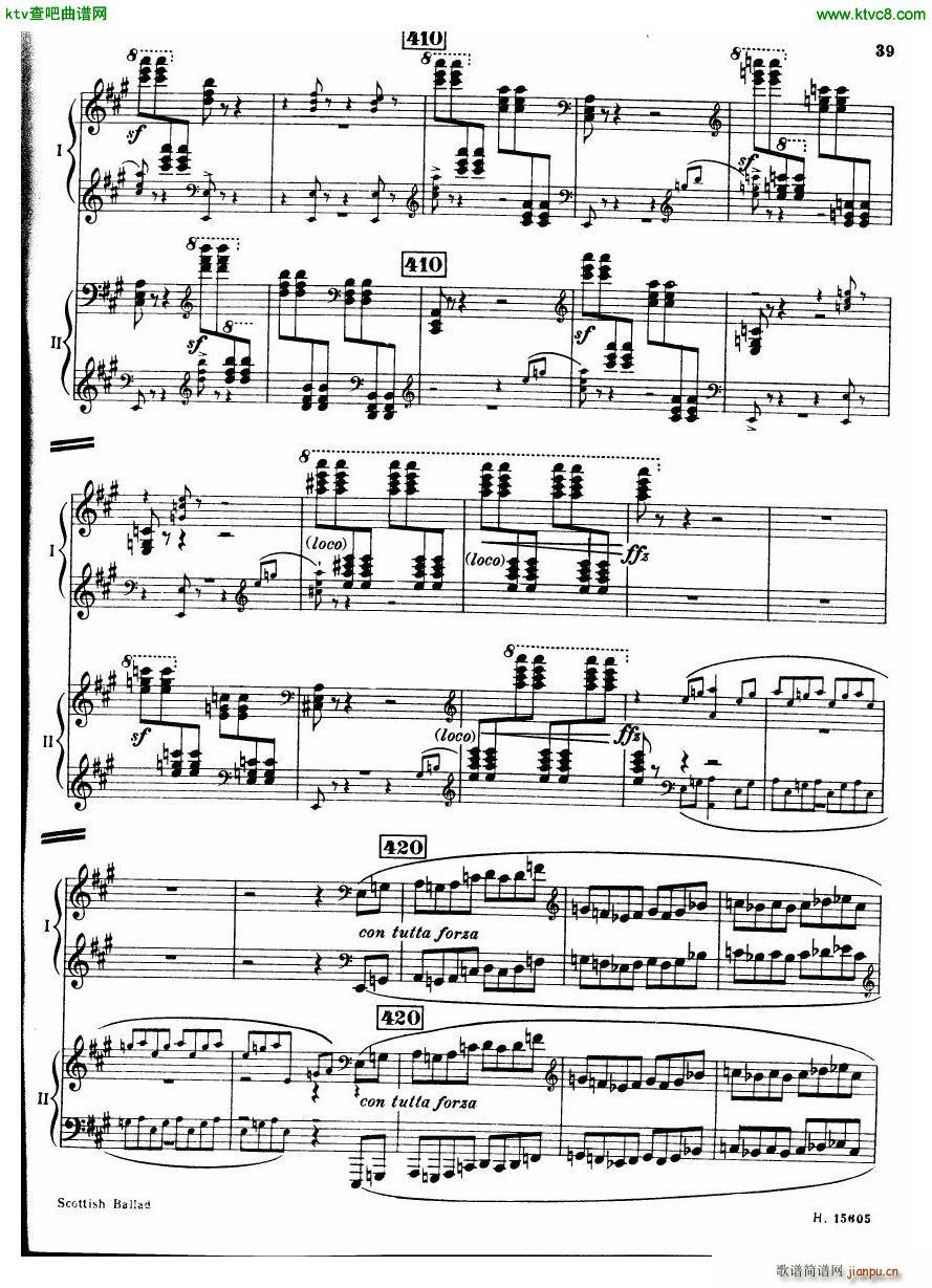 Britten Scottish Ballad op 26 arr for 2 pianos(V)40