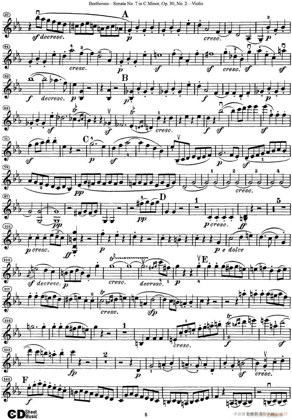 Violin Sonata No 7 in C Minor Op 30 No 2(СV)8