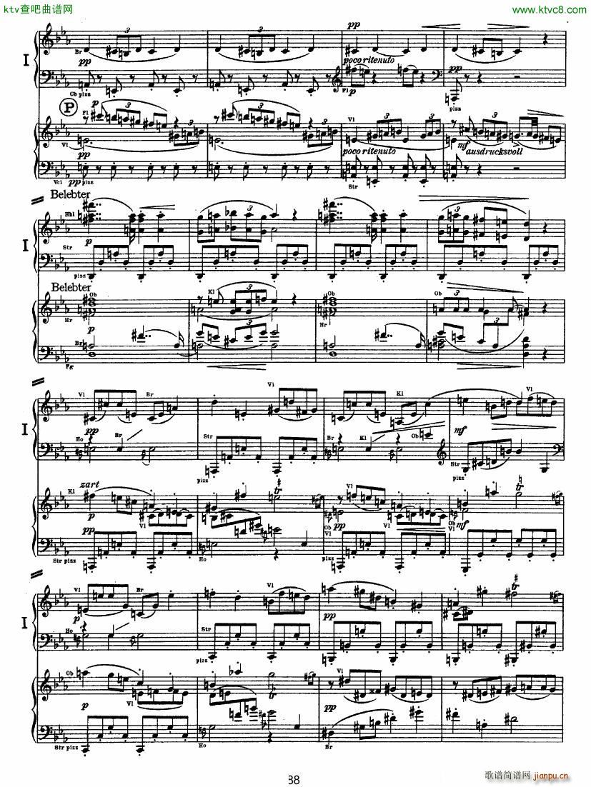 Bruckner Symphony No 4 4 hands arr (V)37