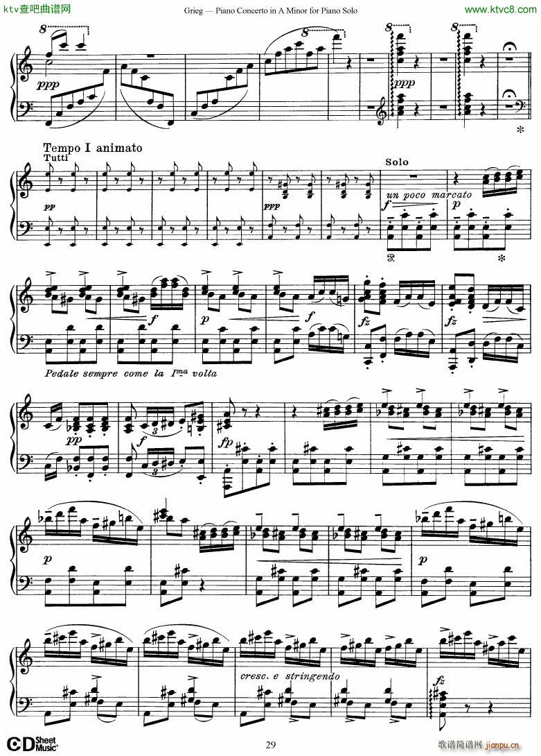 Grieg Piano Concerto solo arr 2 byGrieg(V)29