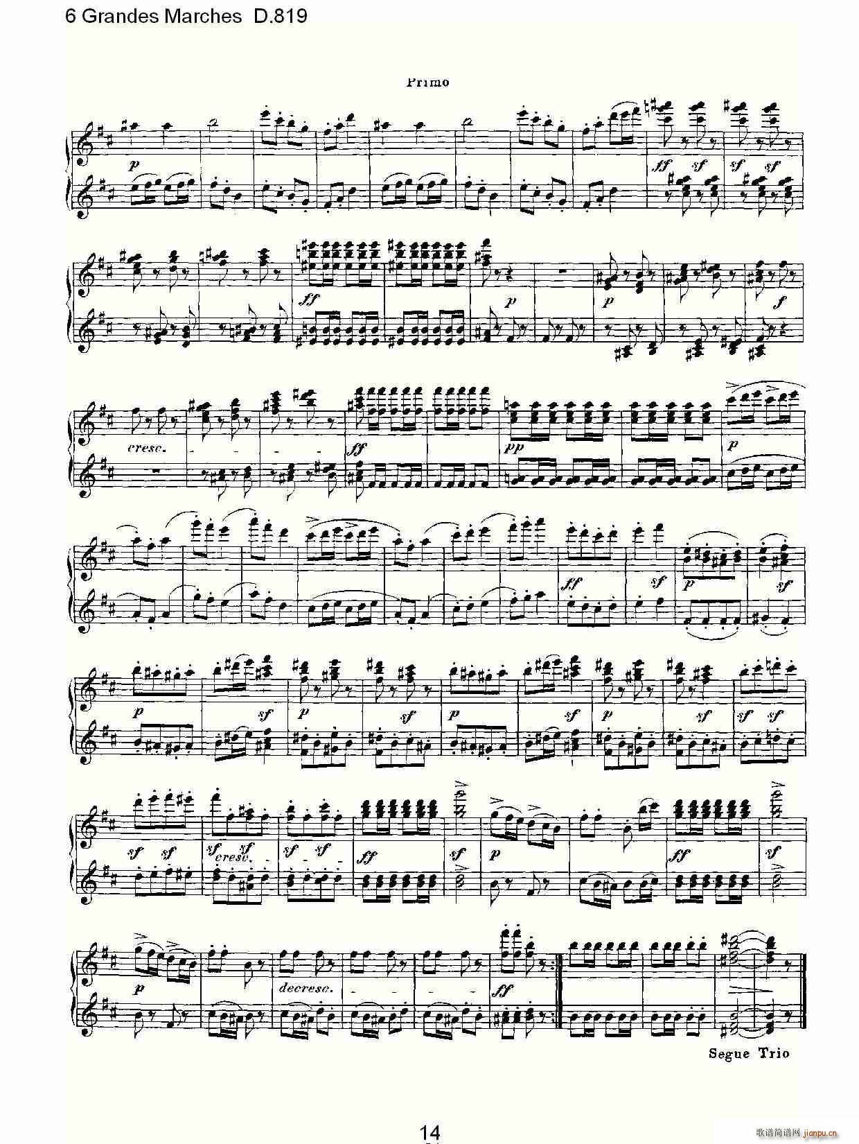 6 Grandes Marches D.819(ʮּ)14