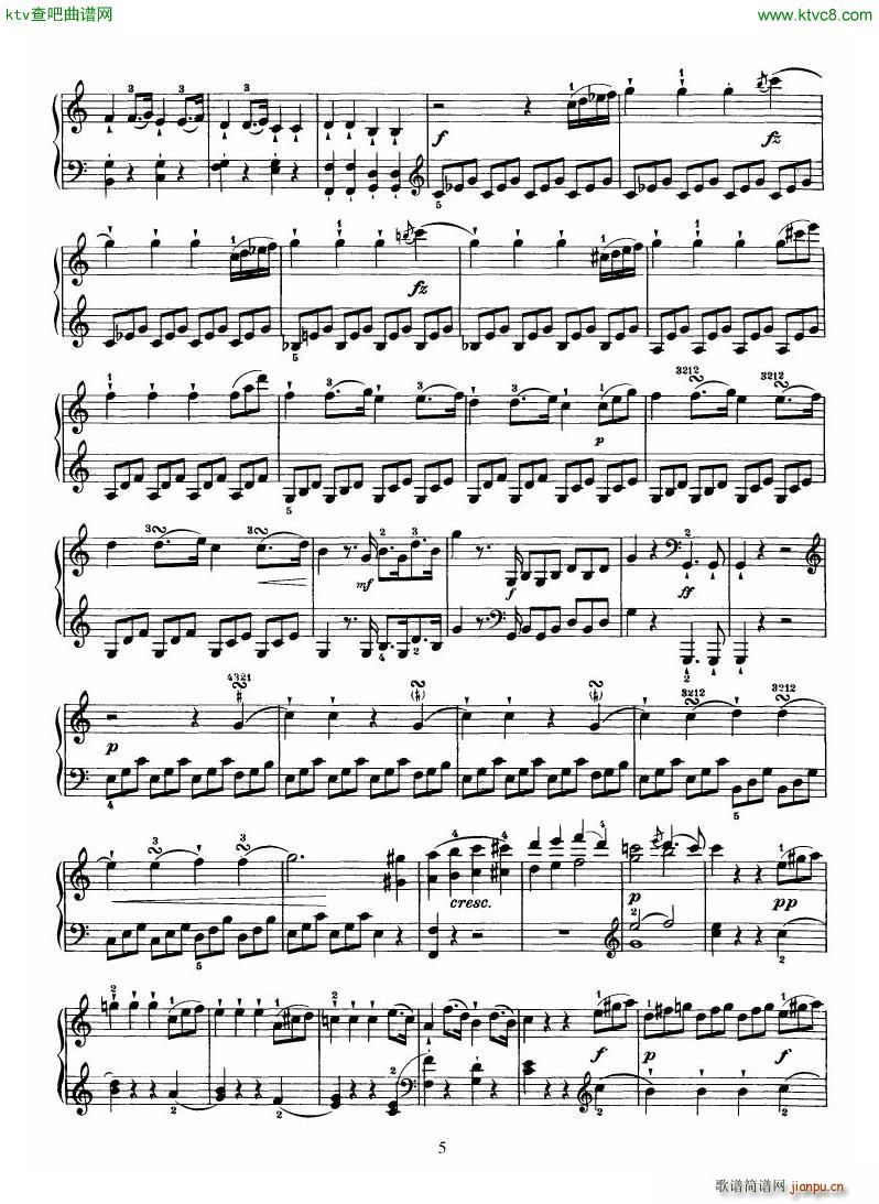 Haydn Piano Sonata No 35 In C(V)5