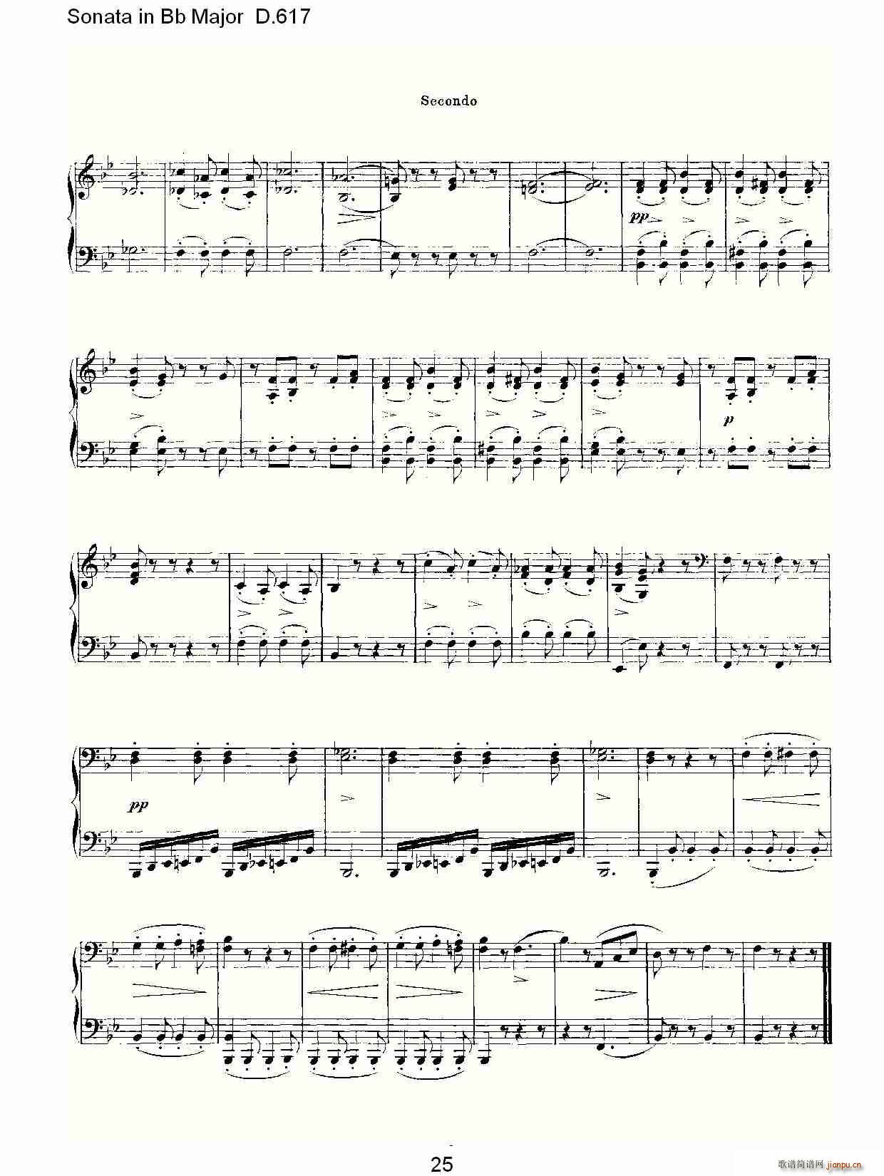Sonata in Bb Major D.617(ʮּ)25