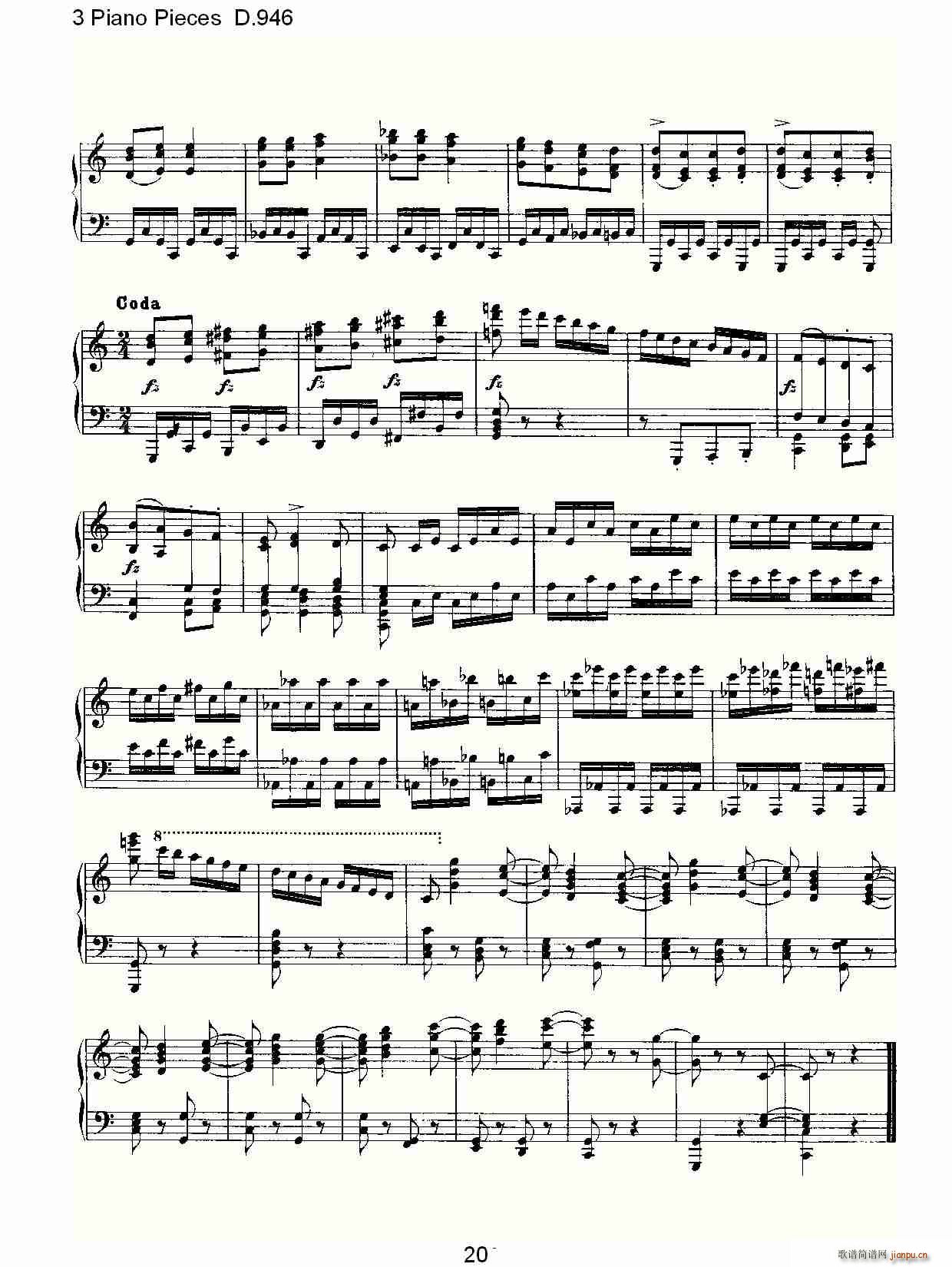 3 Piano Pieces D.946(V)20