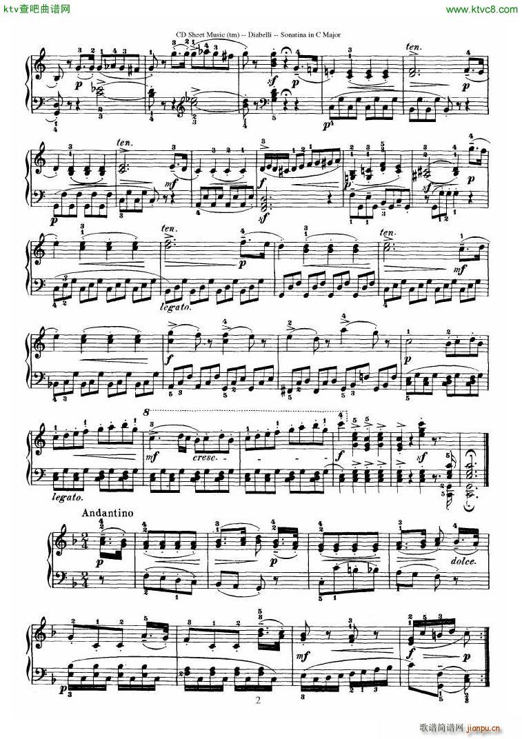Diabelli Sonatinas Op 168 No 1 7 34P(V)10