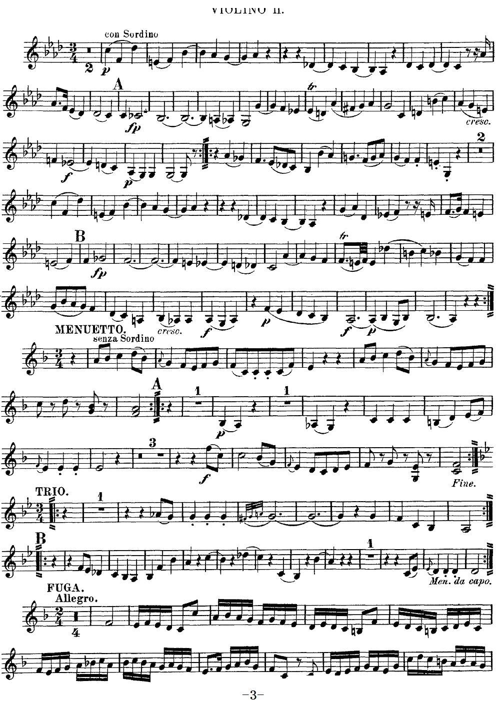 Mozart Quartet No 8 in F Major K 168 Violin 2(ʮּ)3