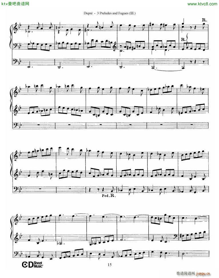 Dupr Prelude Fugue in G minor Op 7 No 3(V)15