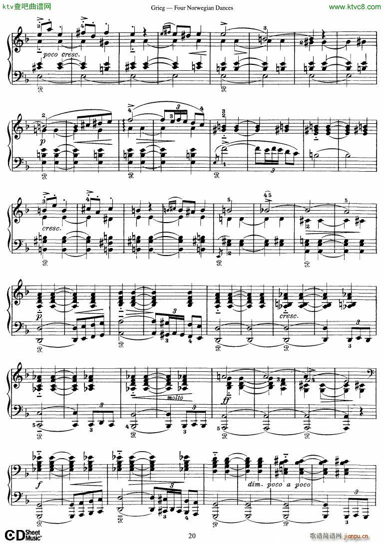 Grieg Four Norwegian Dances(V)20