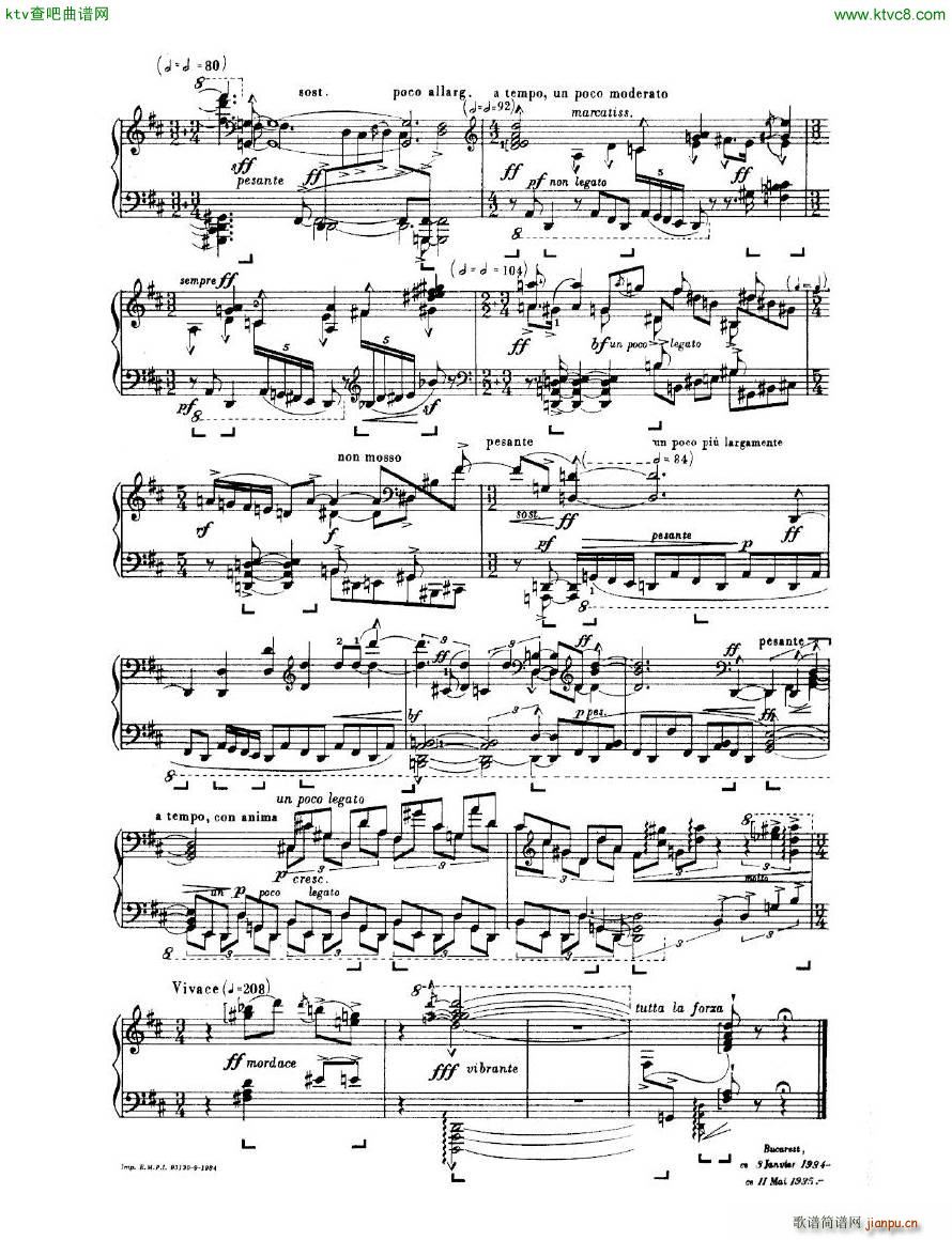 Enescu op 24 No 3 Piano sonata No 3(V)39