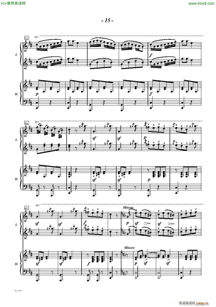Diabelli Sonata Op33 For Two Pianos(V)15