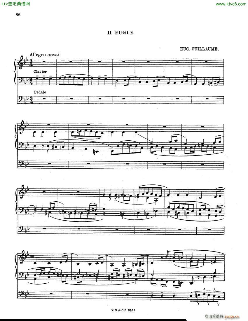 Guillaume Eugene Choral et Fugue in g min organ(V)7