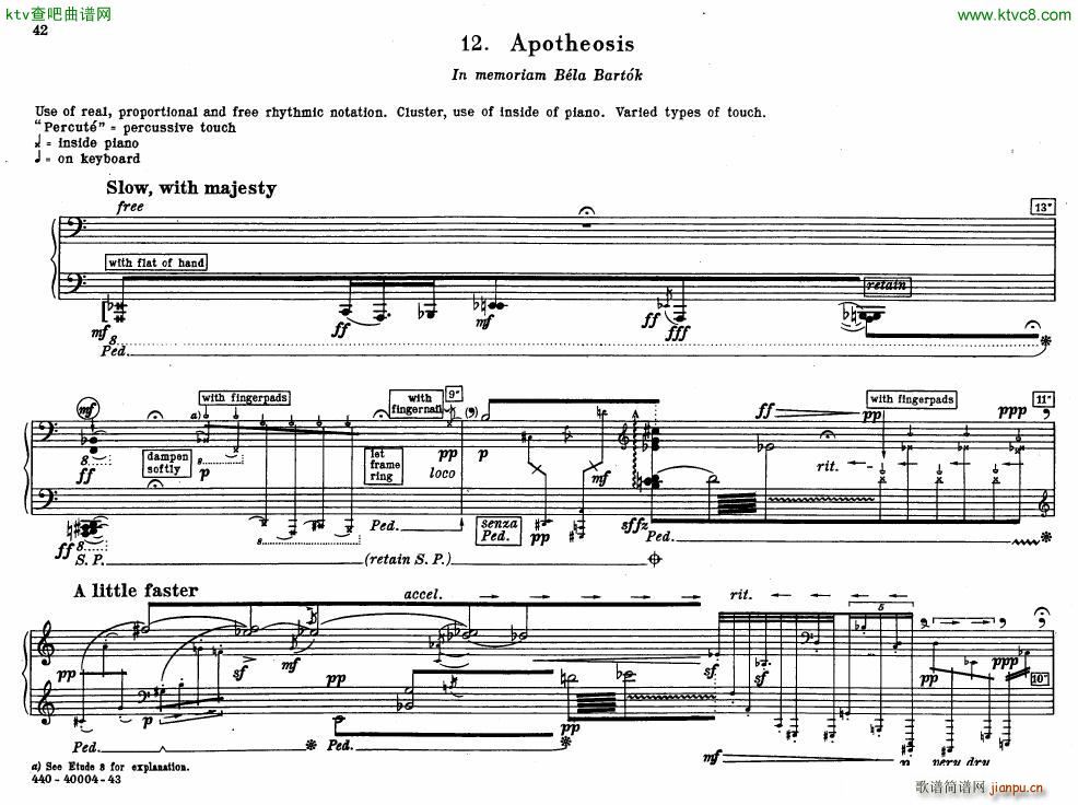 Bolcom 12 etudes for piano(V)42
