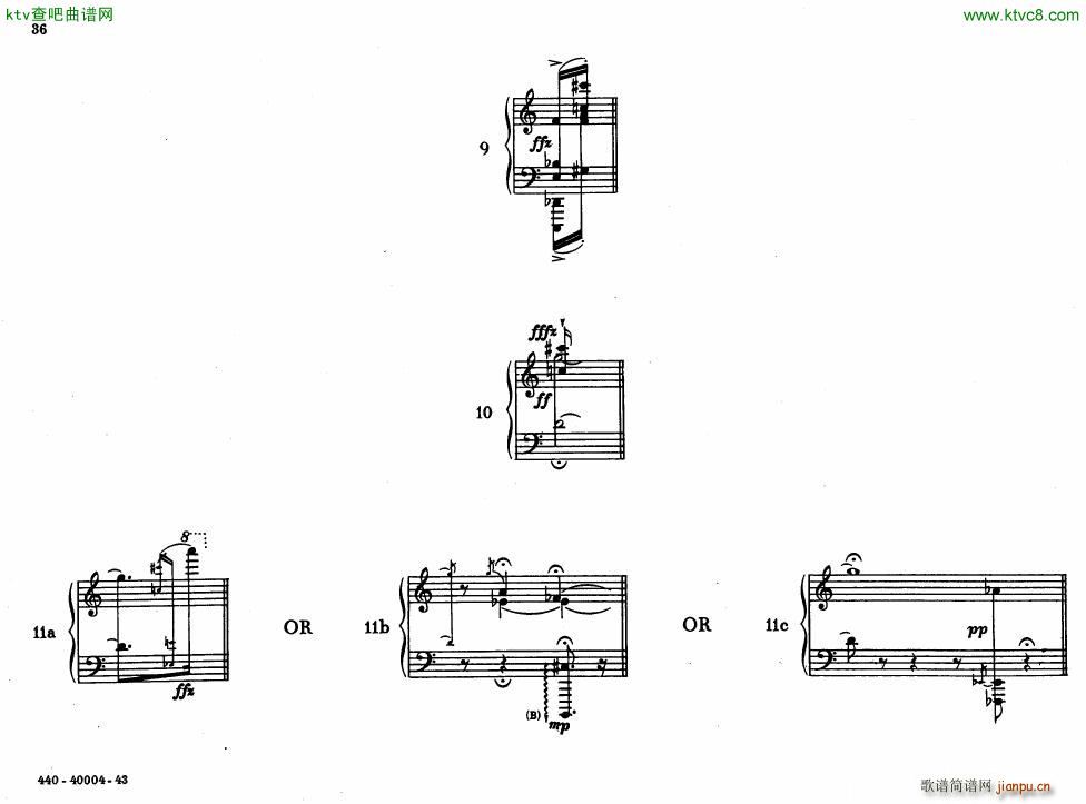 Bolcom 12 etudes for piano(V)36