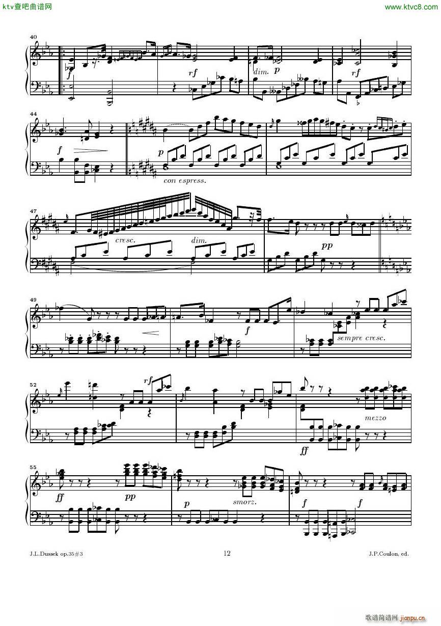 Dussek Sonate No13 op35 No3(V)12