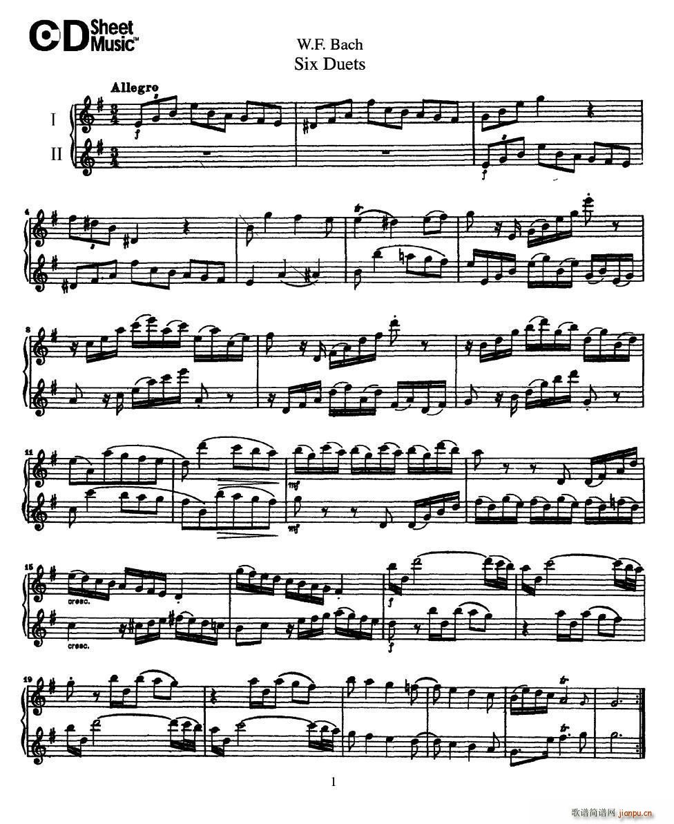 Six Duets(ָV)1