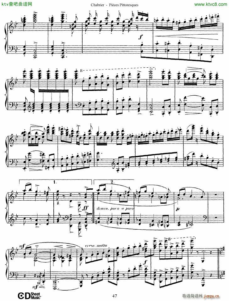 Chabrier Pices Pittoresques 7 10(V)18