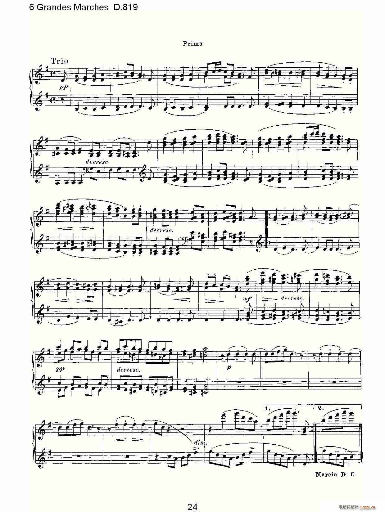 6 Grandes Marches D.819(ʮּ)24