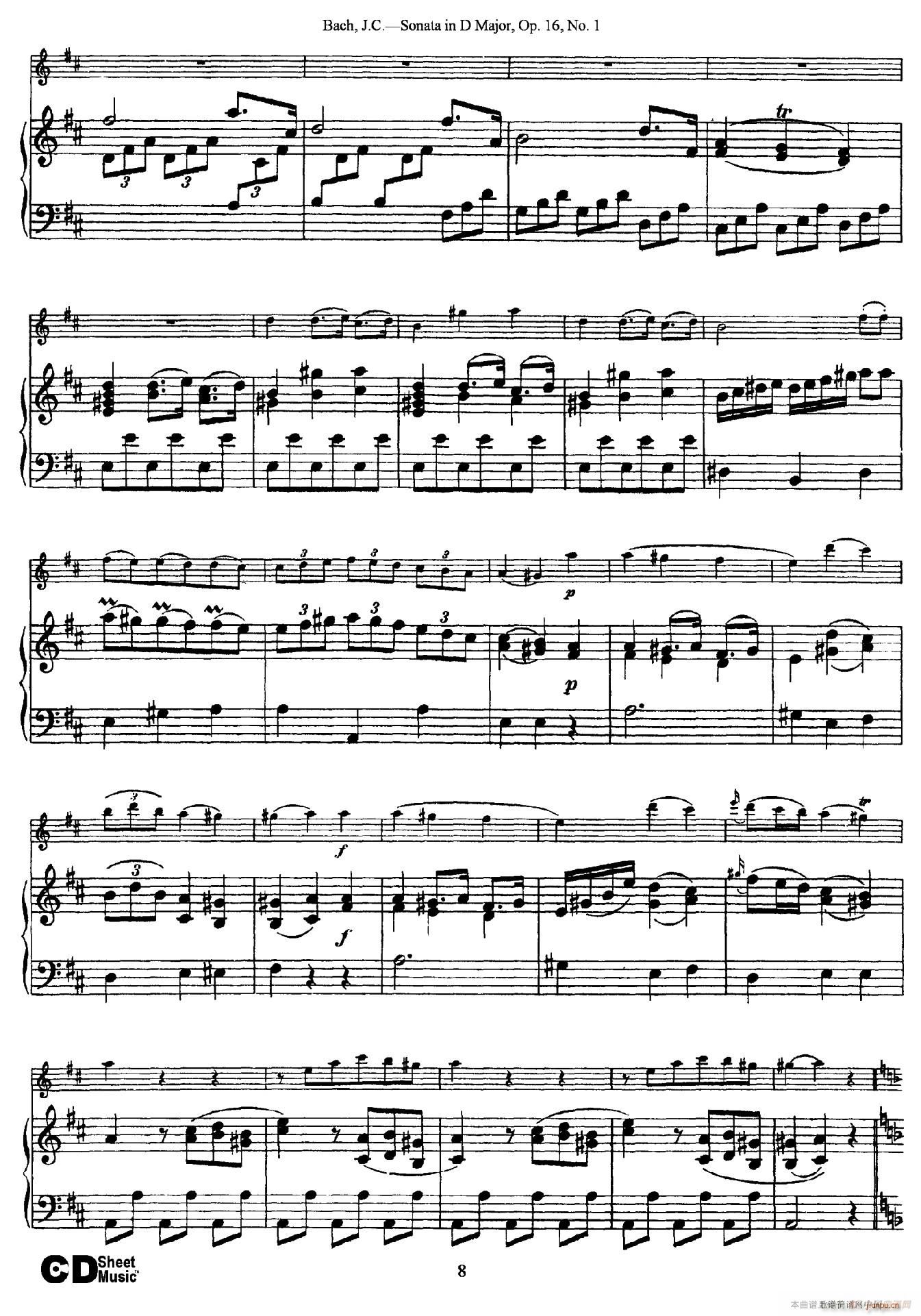 Sonata in D Major Op 16 No 1 ٰ(V)8