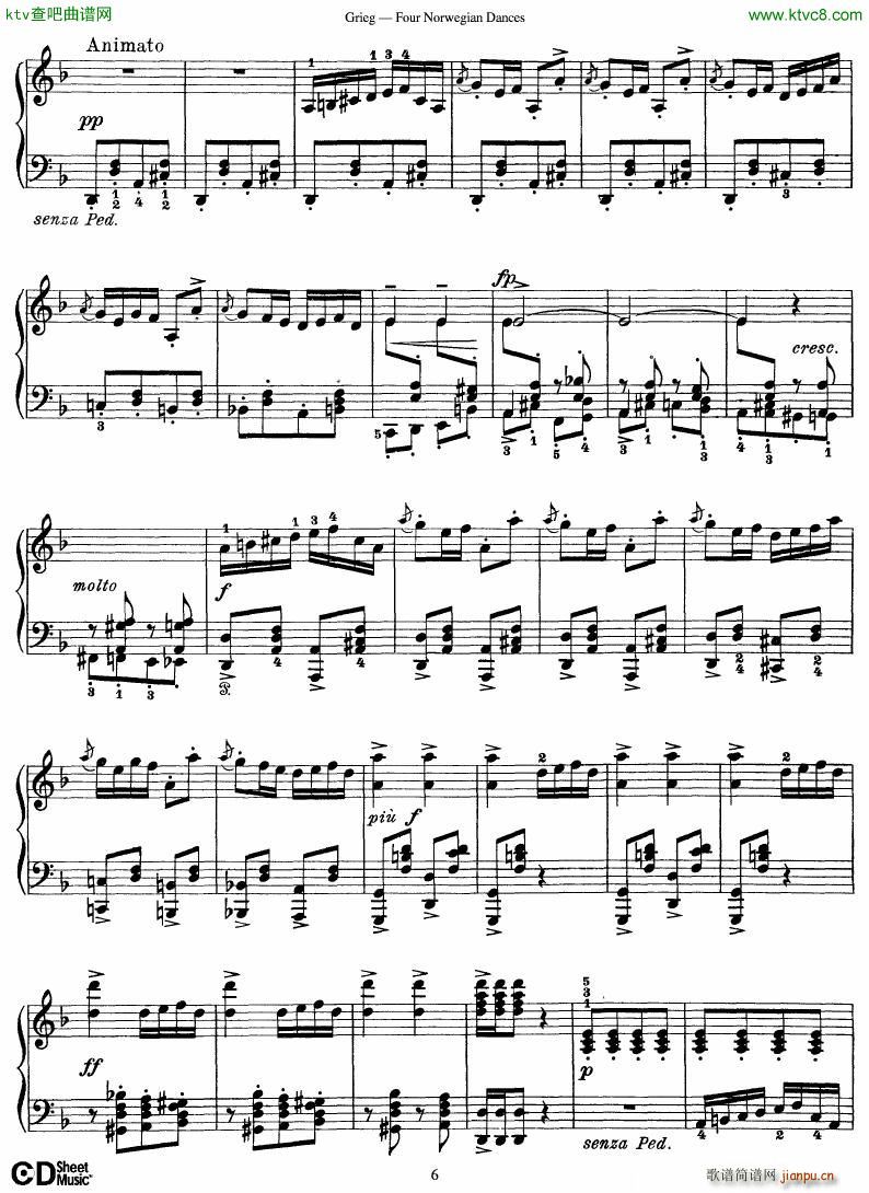 Grieg Four Norwegian Dances(V)6