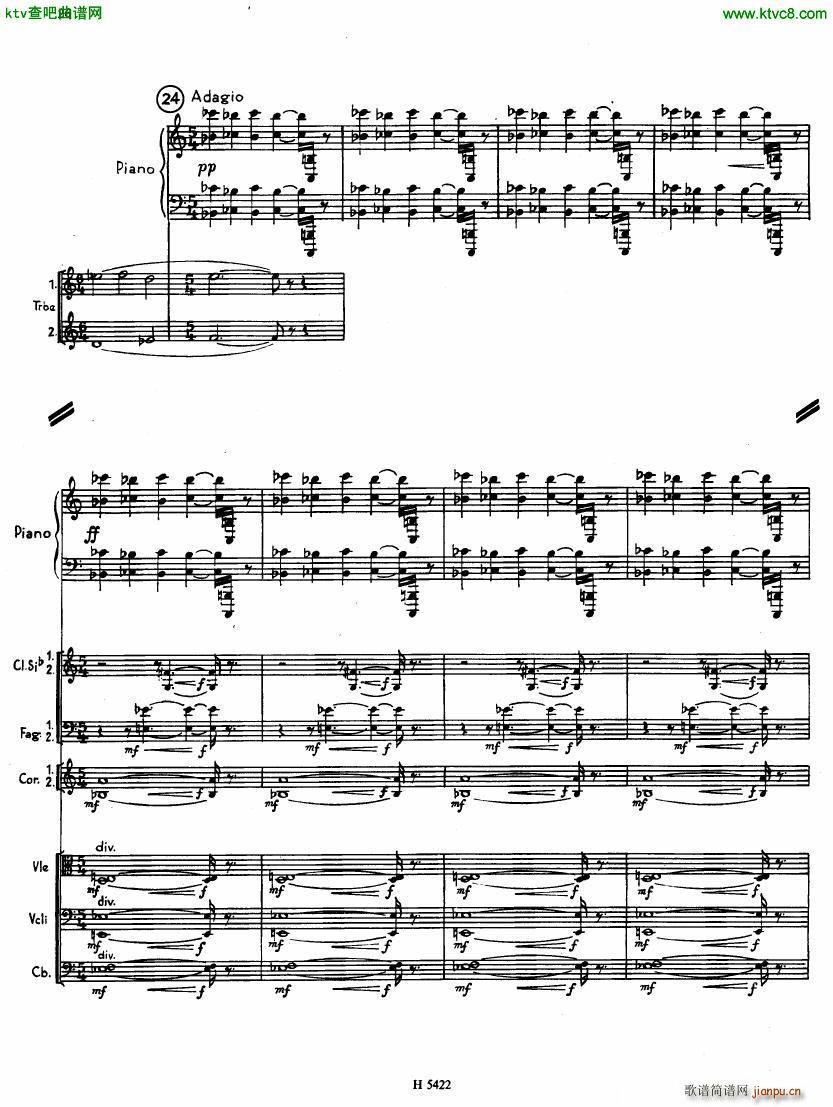 Fiser concerto da camera for piano full score(V)24