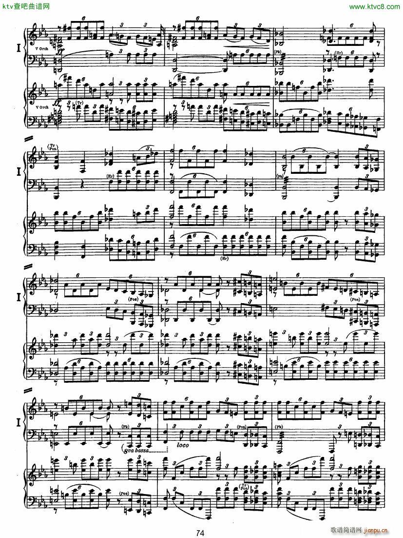 Bruckner Symphony No 4 4 hands arr (V)23