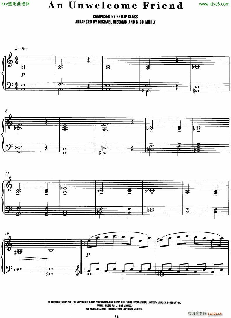 Philip Glass The Hours complete book(V)21