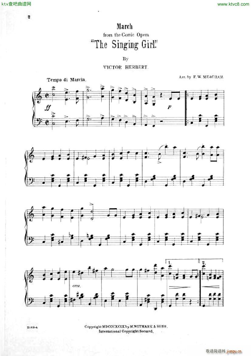 Victor Herbert The Singing Girl 2 Waltzes(V)1