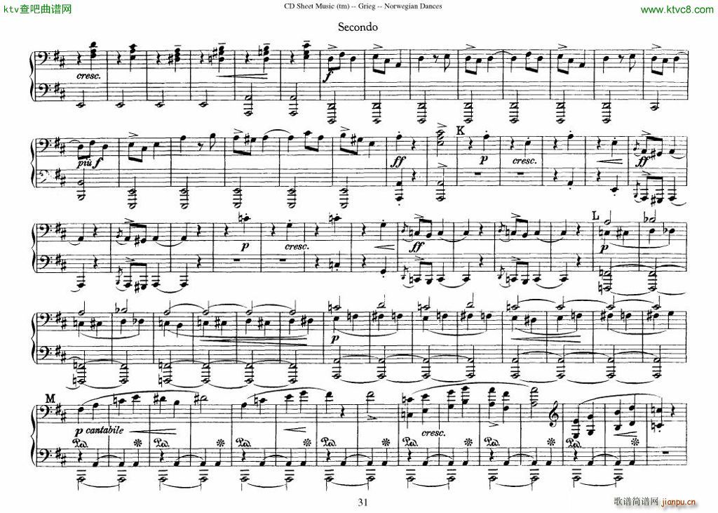 Grieg Norwegian Dance Op 35 1 4 Duet(V)31
