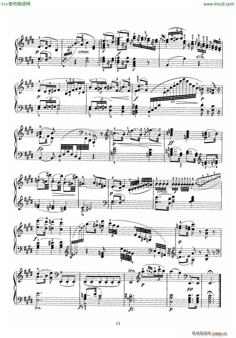 Piano Sonata No 52 in Eb(V)11