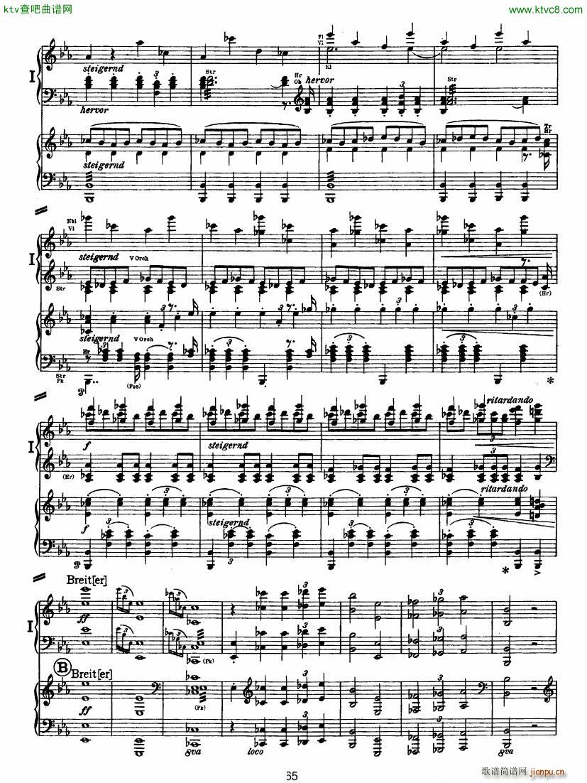 Bruckner Symphony No 4 4 hands arr (V)14