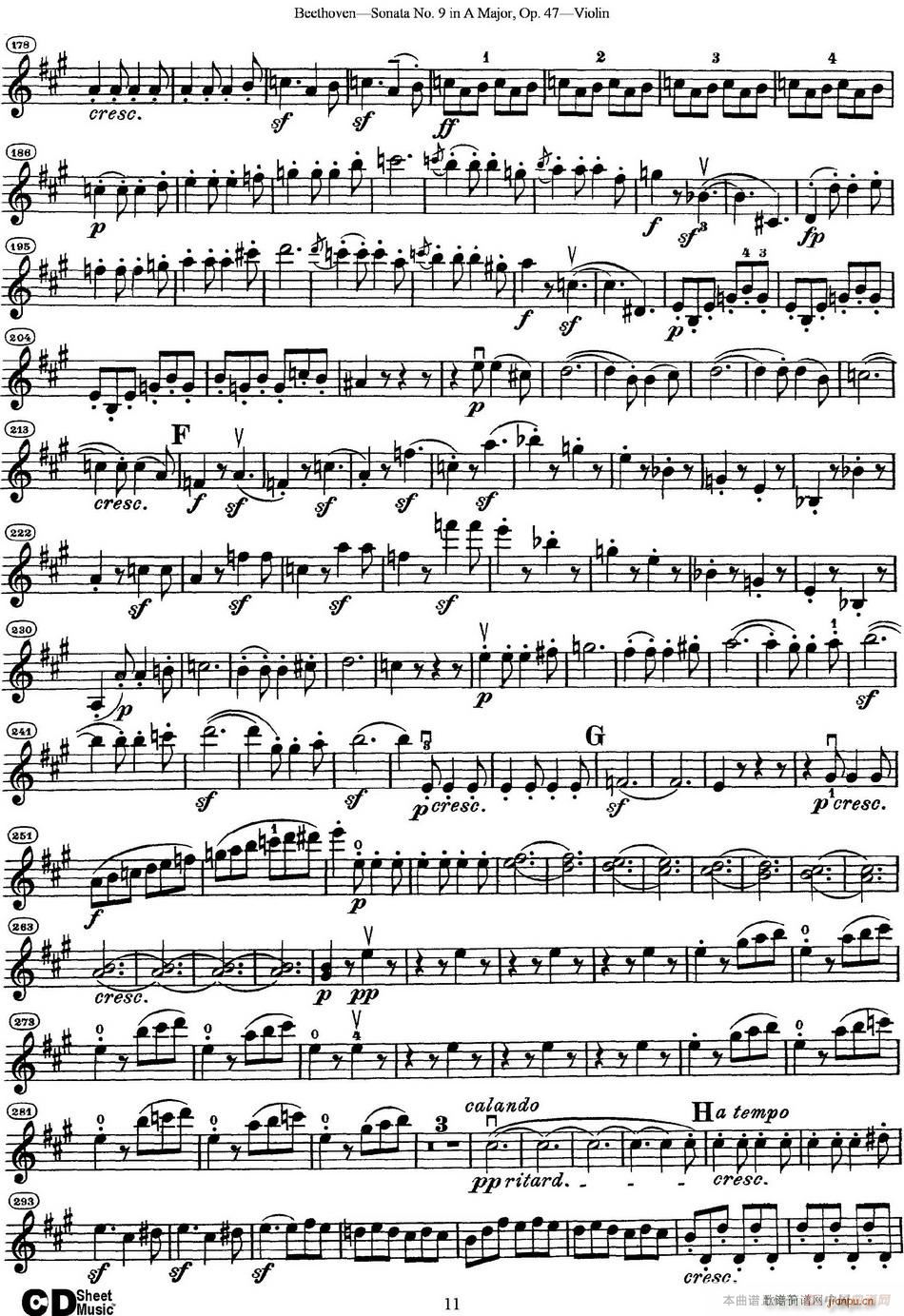 Violin Sonata No 9 in A Major Op 47(СV)11