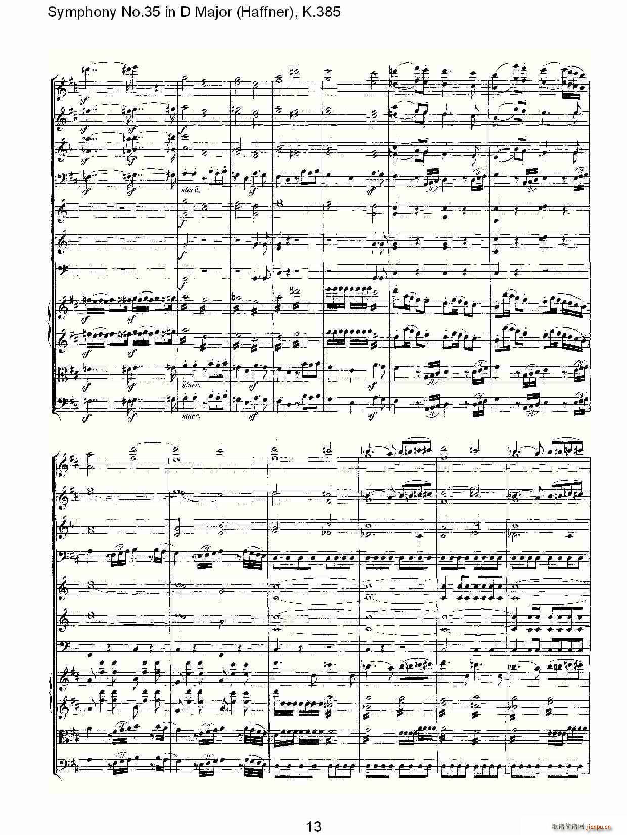 Symphony No.35 in D Major, K.385(ʮּ)13