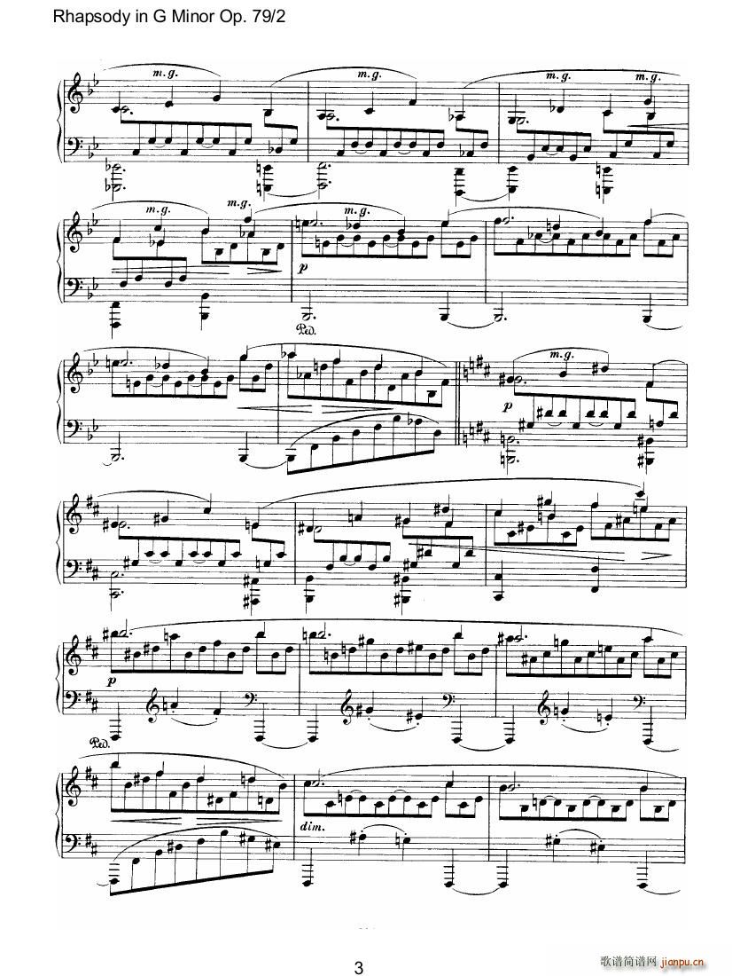 Brahms Rhapsody Op79 2(V)3