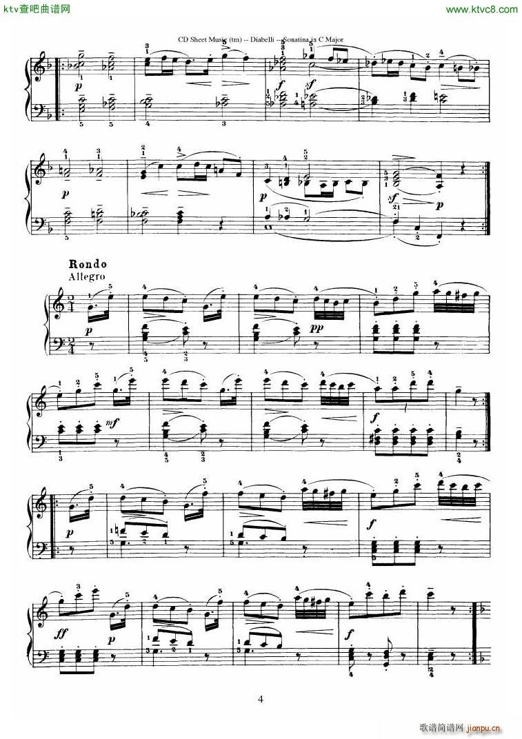 Diabelli Sonatinas Op 151 No 1 4 23P(V)9