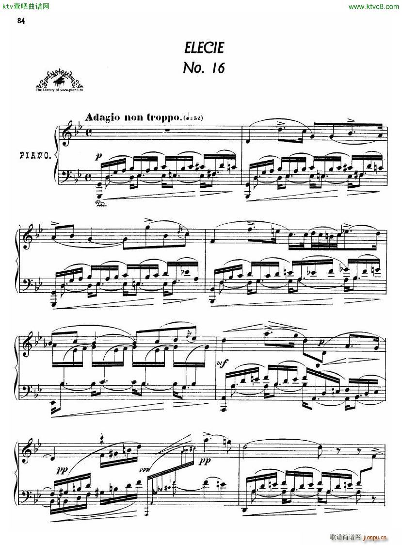 Arensky op 36 no 16 Elegie(V)1