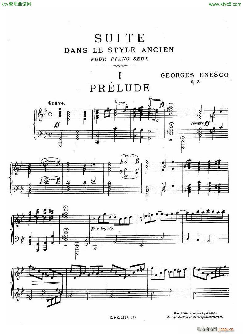 Enesco Op 3 Suite in the old style(V)1