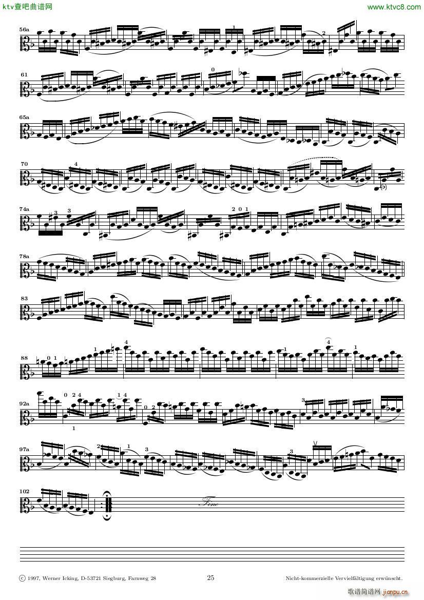 Bach JS BWV 1005 Sonata for Solo Violin in C(V)25