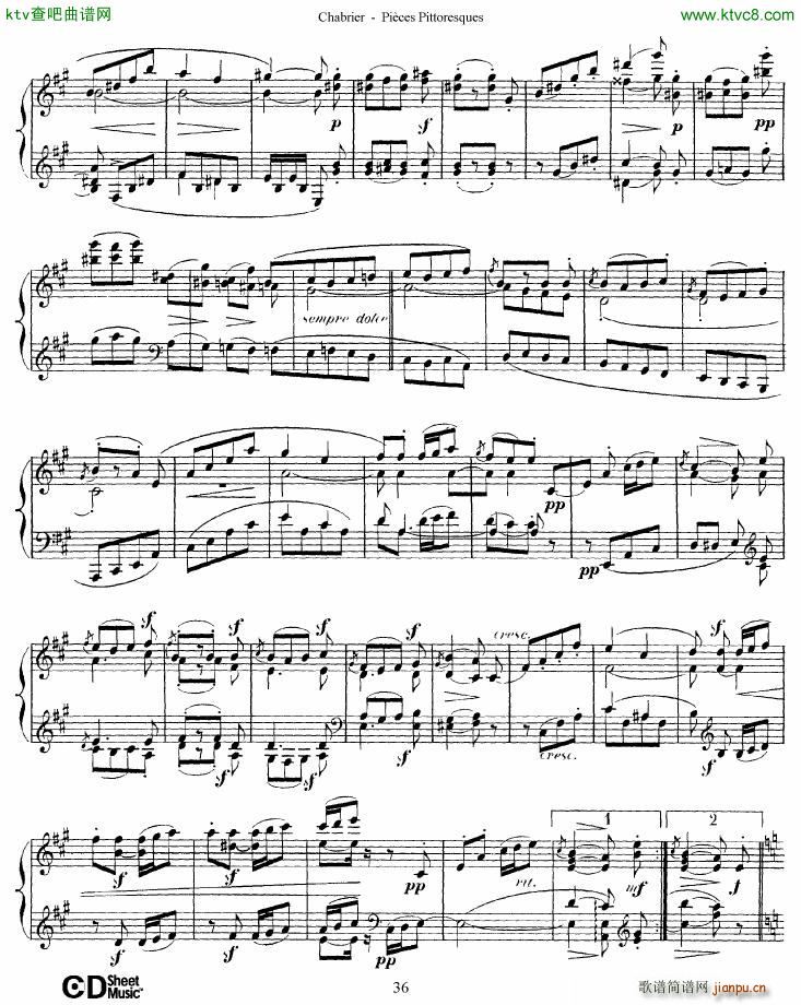 Chabrier Pices Pittoresques 7 10(V)7