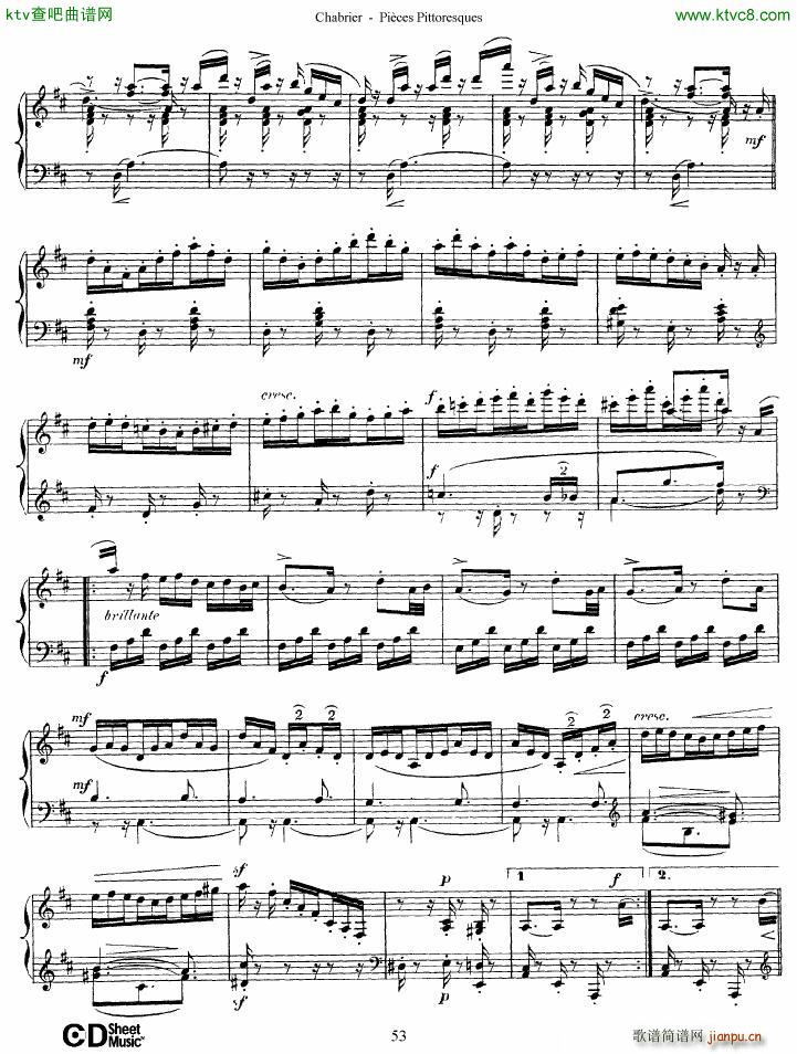 Chabrier Pices Pittoresques 7 10(V)24