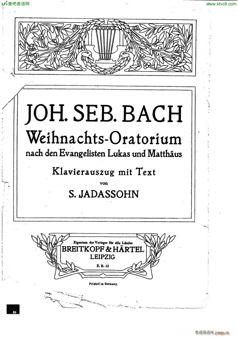 Bach JS BWV 248 Christmas Oratorio No 1(V)1
