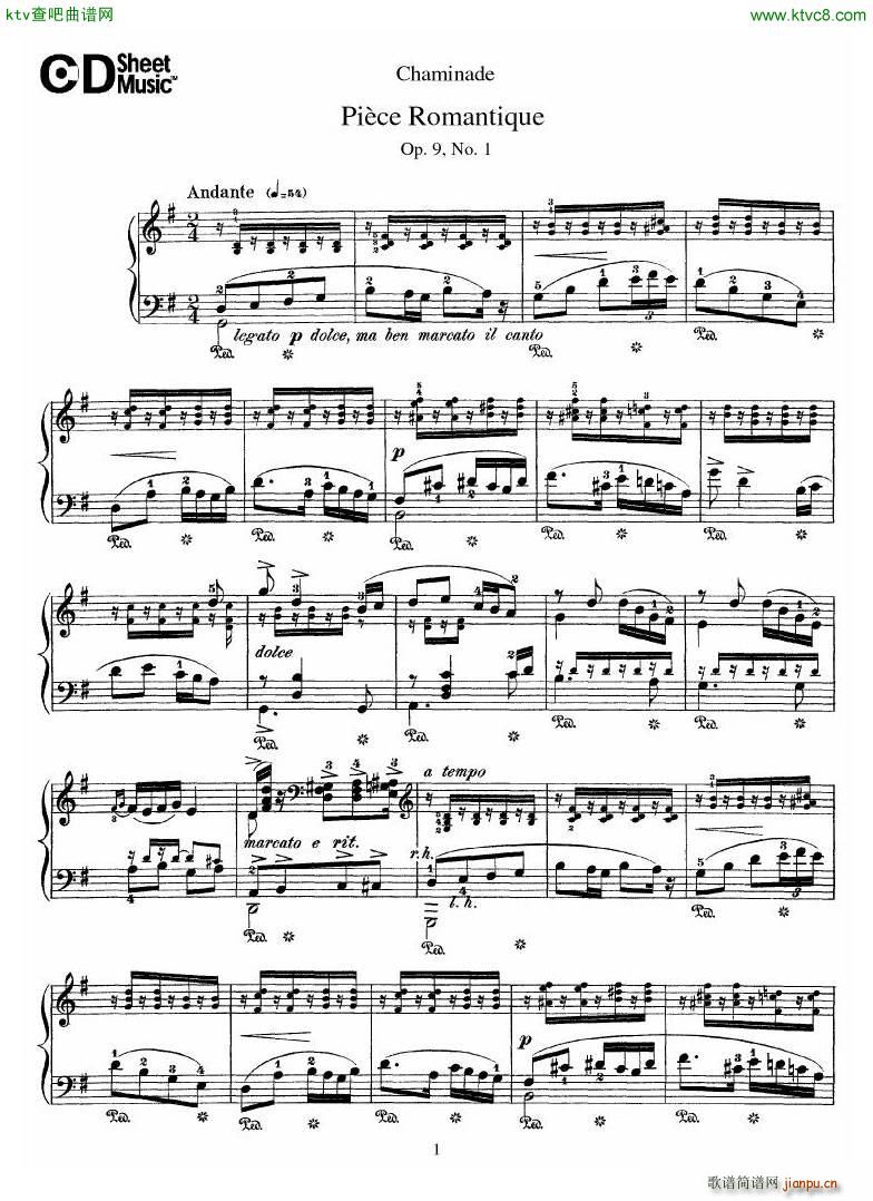 Chaminade 09 1 Piece Romantique(V)1