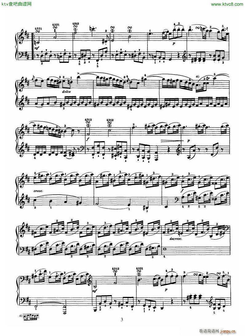 Haydn Piano Sonata No 32 In B(V)3