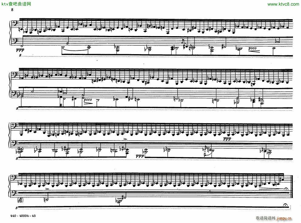 Bolcom 12 etudes for piano(V)8