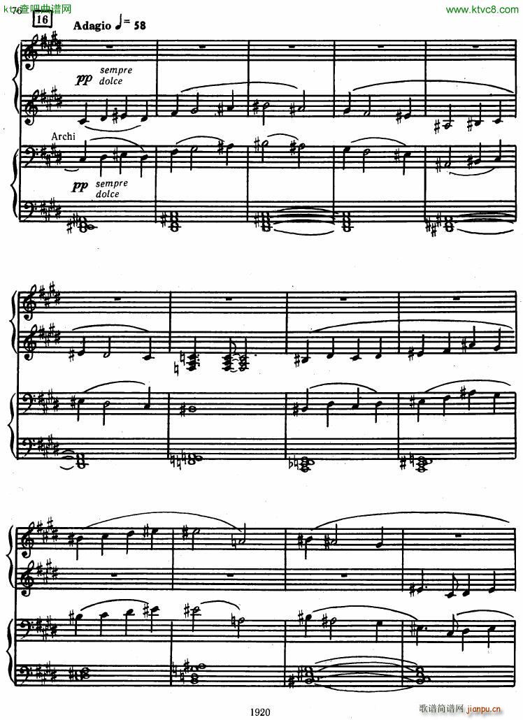 Honegger Symphony No 3 Liturgicheskaya 2 pianos (V)14