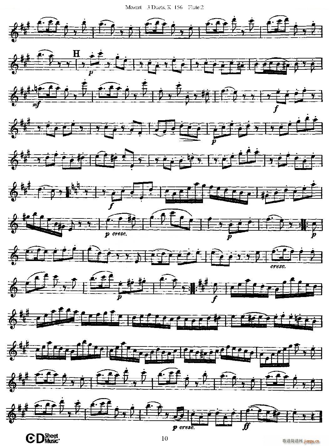 3 Duets K 156 ֮ڶL  K156̖ ~(ѺV)10