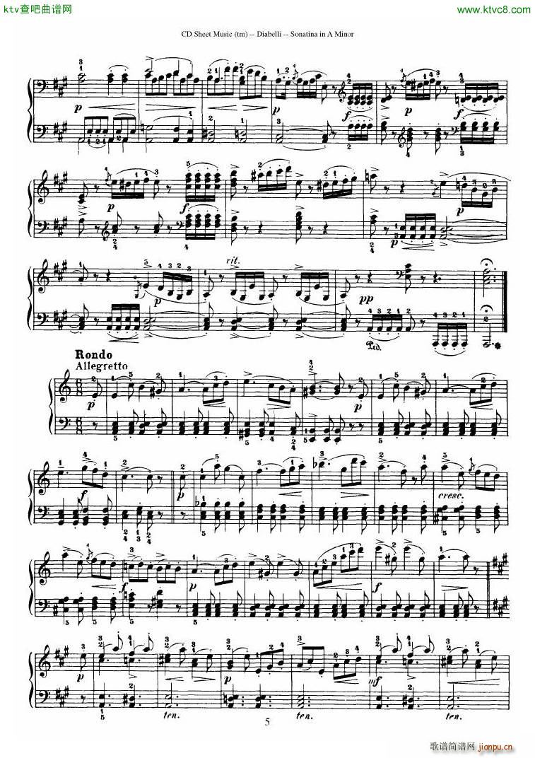 Diabelli Sonatinas Op 168 No 1 7 34P(V)30