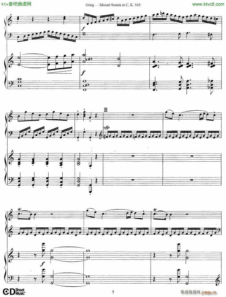 Grieg Mozart sonata KV545 2 pianos(V)5